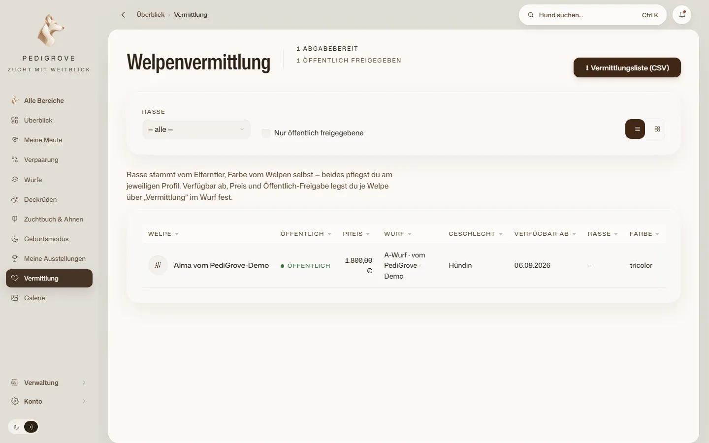Vermittlung